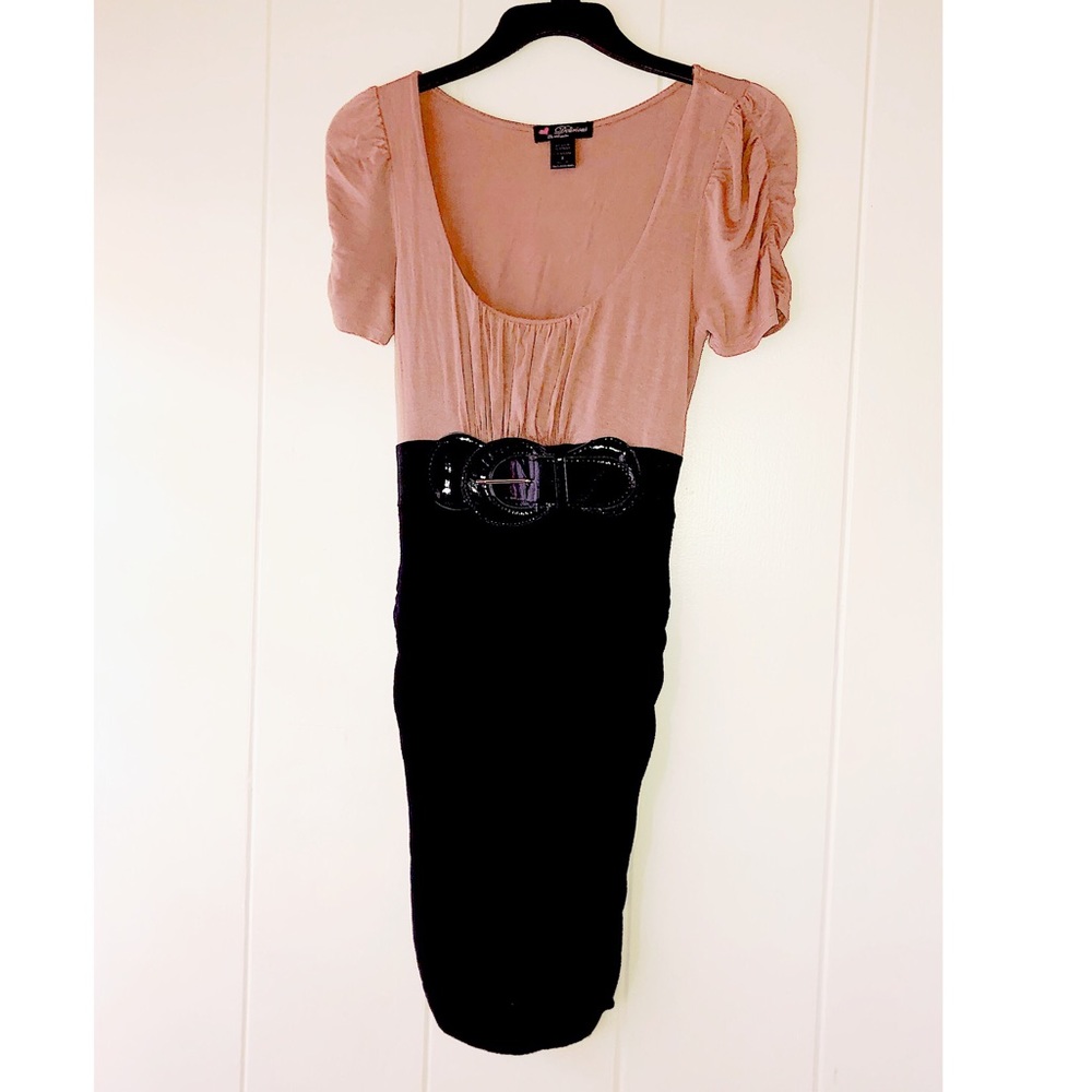 Two-tone Color Bodycon Dress